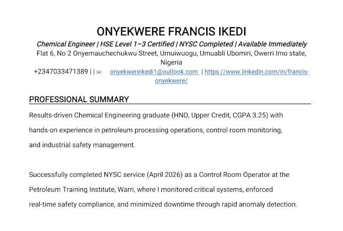 write technical reports and hse safety